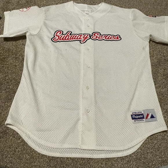Majestic Athletic Other - Majestic Athletic Subway Series Baseball Jersey White Men's Size L